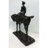 ANTICO BRONZO CAVALLO CON DAMA SCULTURA PAOLO TROUBETZKOY FIRMATA 1900 EPOCA OLD