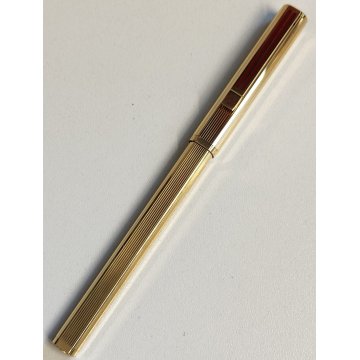 DUNHILL Gemline LACCA BORDEAUX penna sfera DORATA VINTAGE BALLPOINT PEN BOX