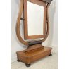 ANTICA RARA ENORME PSICHE IMPERO LEGNO NOCE 1800 SPECCHIO PIEGHEVOLE BAGNO EPOCA