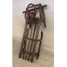 ANTICA SLITTA LEGNO FAGGIO STERZANTE freni neve EPOCA SLITTINO VOLANTE DISCESA