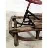 ANTICA SLITTA LEGNO FAGGIO STERZANTE freni neve EPOCA SLITTINO VOLANTE DISCESA