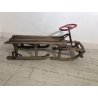 ANTICA SLITTA LEGNO FAGGIO STERZANTE freni neve EPOCA SLITTINO VOLANTE DISCESA