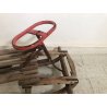 ANTICA SLITTA LEGNO FAGGIO STERZANTE freni neve EPOCA SLITTINO VOLANTE DISCESA