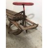 ANTICA SLITTA LEGNO FAGGIO STERZANTE freni neve EPOCA SLITTINO VOLANTE DISCESA