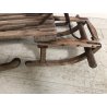 ANTICA SLITTA LEGNO FAGGIO STERZANTE freni neve EPOCA SLITTINO VOLANTE DISCESA