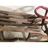 ANTICA SLITTA LEGNO FAGGIO STERZANTE freni neve EPOCA SLITTINO VOLANTE DISCESA
