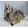 ANTICA GRANDE SCULTURA BAMBI CERBIATTI BAMBY CERAMICA Ugo Zaccagnini CERVO OLD