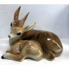 ANTICA GRANDE SCULTURA BAMBI CERBIATTI BAMBY CERAMICA Ugo Zaccagnini CERVO OLD