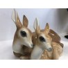 ANTICA GRANDE SCULTURA BAMBI CERBIATTI BAMBY CERAMICA Ugo Zaccagnini CERVO OLD
