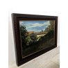 ANTICO QUADRO DIPINTO PAESAGGIO CAMPAGNA CASALI TOSCANA FIRMATO MACCHIAIOLO '900