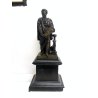 ANTICA SCULTURA BRONZO STATUA J. Gutenberg 40 cm/h  P. J. David BASAMENTO MARMO