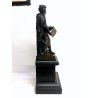 ANTICA SCULTURA BRONZO STATUA J. Gutenberg 40 cm/h  P. J. David BASAMENTO MARMO