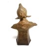 ANTICA SCULTURA GESSO MEZZOBUSTO BIMBA OLANDESINA STATUA ART DECO FIRMATA '900