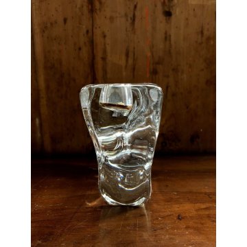 PORTACANDELE VINTAGE CRISTALLO DESIGN Daum France DUE LUMI  12,5 cm/h ANNI 60/70