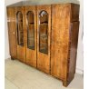ARMADIO VETRINA ART DECO ANNI 30 LEGNO NOCE RADICA BIGLIA MOBILI CANTU DISPENSA