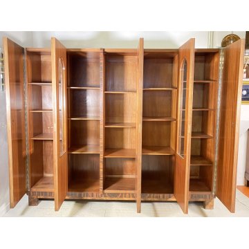 ARMADIO VETRINA ART DECO ANNI 30 LEGNO NOCE RADICA BIGLIA MOBILI CANTU DISPENSA