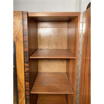 ARMADIO VETRINA ART DECO ANNI 30 LEGNO NOCE RADICA BIGLIA MOBILI CANTU DISPENSA