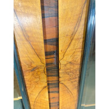 ARMADIO VETRINA ART DECO ANNI 30 LEGNO NOCE RADICA BIGLIA MOBILI CANTU DISPENSA
