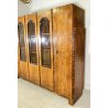 ARMADIO VETRINA ART DECO ANNI 30 LEGNO NOCE RADICA BIGLIA MOBILI CANTU DISPENSA