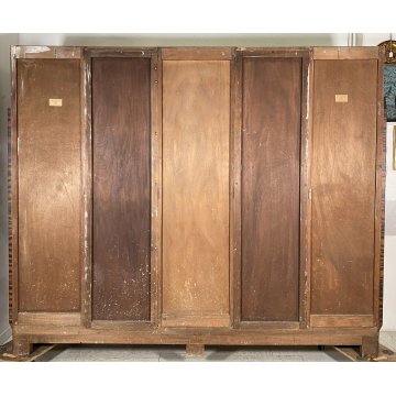ARMADIO VETRINA ART DECO ANNI 30 LEGNO NOCE RADICA BIGLIA MOBILI CANTU DISPENSA