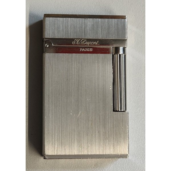 ACCENDINO TASCA St Dupont ACCIAIO SPAZZOLATO Line 2 VINTAGE LIGHTER BRIQUET