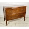 ANTICO COMO DIRETTORIO 2 CASSETTI LEGNO NOCE 1800 CASSETTONE EPOCA GUARDAROBA