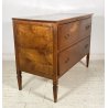 ANTICO COMO DIRETTORIO 2 CASSETTI LEGNO NOCE 1800 CASSETTONE EPOCA GUARDAROBA