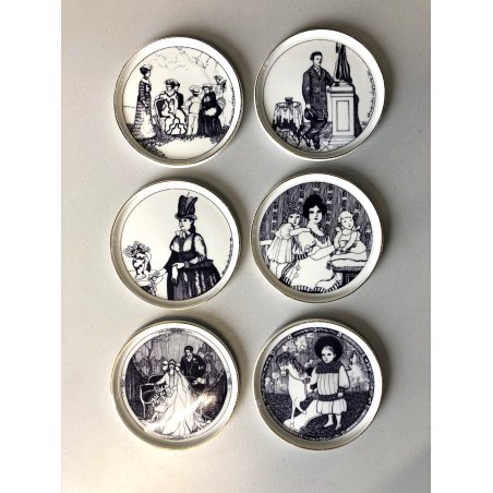 SET 6 PIATTINI PORCELLANA Verbano Argentina Buenos Aires - Su Gente en el tiempo