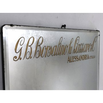 SPECCHIERA SPECCHIO PUBBLICITARIO BORSALINO GRAND PRIX TURIN 1911 ALESSANDRIA