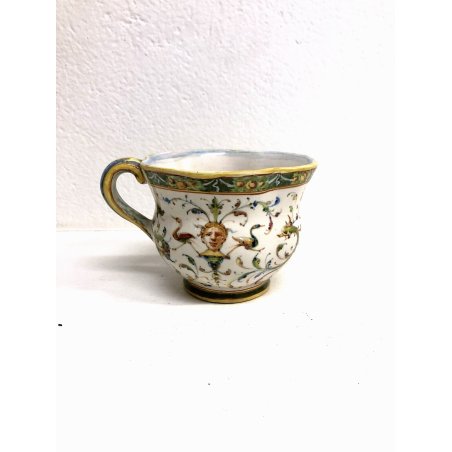 ANTICO VASO BROCCA VERSATOIO MAIOLICA A. Minghetti DECORO a RAFFAELLESCHE '20