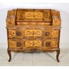 ANTICO MOBILE RIBALTA SCRITTOIO INTARSIATO LEGNO PRIMI 1900 SECRETAIRE LASTRONAT