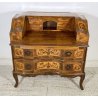 ANTICO MOBILE RIBALTA SCRITTOIO INTARSIATO LEGNO PRIMI 1900 SECRETAIRE LASTRONAT