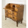 ANTICO MOBILE RIBALTA SCRITTOIO INTARSIATO LEGNO PRIMI 1900 SECRETAIRE LASTRONAT
