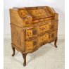 ANTICO MOBILE RIBALTA SCRITTOIO INTARSIATO LEGNO PRIMI 1900 SECRETAIRE LASTRONAT