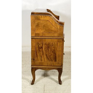 ANTICO MOBILE RIBALTA SCRITTOIO INTARSIATO LEGNO PRIMI 1900 SECRETAIRE LASTRONAT