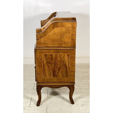 ANTICO MOBILE RIBALTA SCRITTOIO INTARSIATO LEGNO PRIMI 1900 SECRETAIRE LASTRONAT