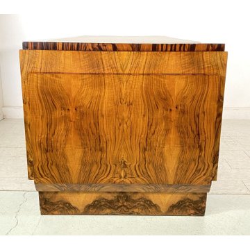 SCRIVANIA MOBILI CANTU SCRITTOIO ART DECO ANNI 30/40 LEGNO NOCE RADICA BIGLIA