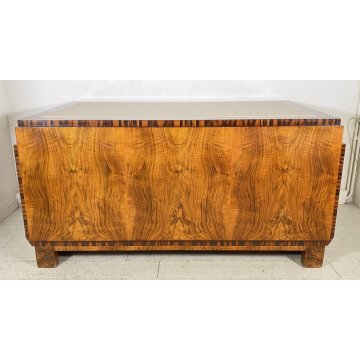 SCRIVANIA MOBILI CANTU SCRITTOIO ART DECO ANNI 30/40 LEGNO NOCE RADICA BIGLIA