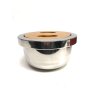 BOWL CONTENITORE ACCIAIO THERMOS COPERCHIO LEGNO Rst DESIGN Roberto Sambonet '70