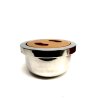 BOWL CONTENITORE ACCIAIO THERMOS COPERCHIO LEGNO Rst DESIGN Roberto Sambonet '70