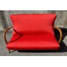 SALOTTO DIVANO POLTRONA DESIGN VINTAGE ANNI 60 STOFFA LEGNO SOFA ARMCHAIR EPOCA