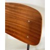 SET 6 SEDIA DESIGN VINTAGE FERRO LEGNO STOFFA ROSSA CHAIR ANNI 60/70 SALOTTO OLD
