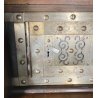 ANTICO SECRETAIRE RIBALTA MASCHERONE CASSAFORTE LEGNO NOCE FINE 1800 SICUREZZA