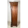 ANTICO SECRETAIRE RIBALTA MASCHERONE CASSAFORTE LEGNO NOCE FINE 1800 SICUREZZA