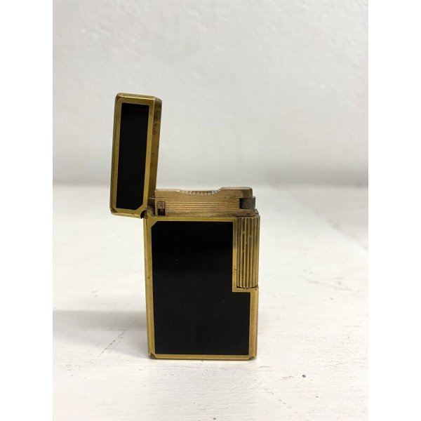 ACCENDINO TASCA St Dupont LACCA CINESE Paris France VINTAGE GOLD LIGHTER BRIQUET