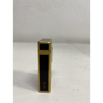 ACCENDINO TASCA St Dupont LACCA CINESE Paris France VINTAGE GOLD LIGHTER BRIQUET