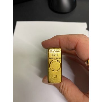 ACCENDINO TASCA St Dupont LACCA CINESE Paris France VINTAGE GOLD LIGHTER BRIQUET