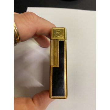 ACCENDINO TASCA St Dupont LACCA CINESE Paris France VINTAGE GOLD LIGHTER BRIQUET