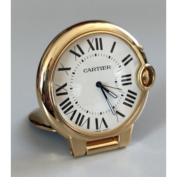 Must de Cartier Ballon Blu OROLOGIO TAVOLO quartz SVEGLIA VIAGGIO DORATO vintage