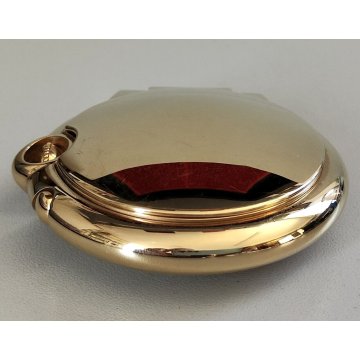 Must de Cartier Ballon Blu OROLOGIO TAVOLO quartz SVEGLIA VIAGGIO DORATO vintage